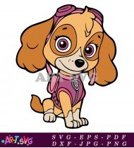 Paw Patrol Skye Cartoon Dog Character Image SVG