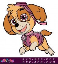 Paw Patrol Skye Cartoon Running With Wings SVG