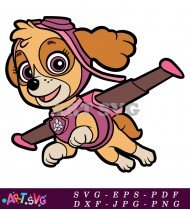 Paw Patrol Skye Cartoon Character Illustration SVG