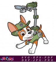 Paw Patrol Chase Cartoon Character On Bike SVG