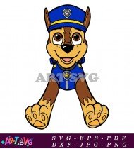 Paw Patrol Cartoon Character Ryder The Police SVG