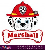 Paw Patrol Marshall The Firefighter Vector SVG