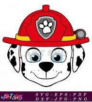 Dalmatian Paw Patrol Cartoon Character Clip Art SVG