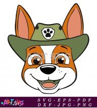 Rocky Paw Patrol Cartoon Character Clip Art SVG