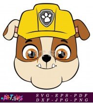 Rubble Paw Patrol Cartoon Character Clip Art SVG