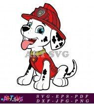 Marshall Paw Patrol Cartoon Character Clip Art SVG 3