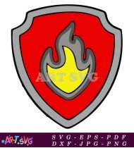 Paw Patrol Character Marshall Flame SVG 1