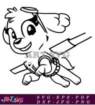 Paw Patrol Skye Flying Dog Illustration Image SVG