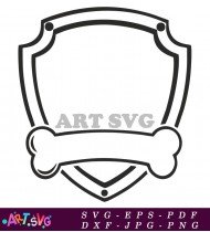 Paw Patrol Cartoon Logo Illustration Clip Art Image SVG