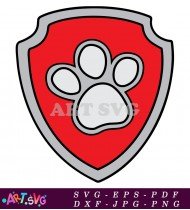 Paw Patrol Dog Tag Badge Symbol SVG