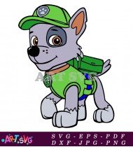 Paw Patrol Rocky Pup Green Vest SVG