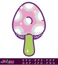 Mushroom Video Game Character Vector Design SVG