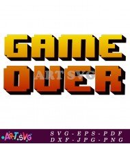 Game Over Retro Pixelated Text Design SVG