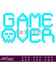 Game Over Pixelated Text Design SVG