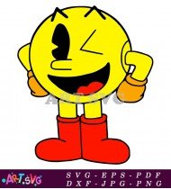 Classic Pac-Man Video Game Character SVG 3