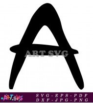 Black and White Letter A Design Template SVG