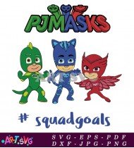 PJ Masks Squad Goals Team Group SVG 1