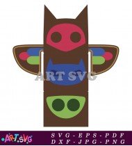 PJ Masks Totem Pole Owl Character SVG 1