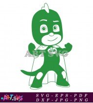 PJ Masks Green Gecko Character Art SVG 1