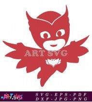 PJ Masks Red Owl Character Art SVG 1