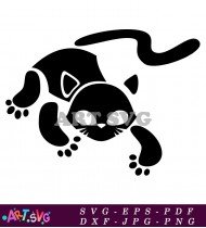 Silhouette Cat Boy From Cartoon Show Design SVG