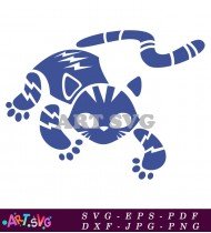 Cat Boy Cartoon Silhouette With No Background SVG