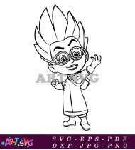 Printable PJ Masks Catboy Coloring Page SVG 1