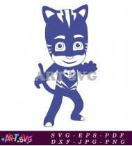 Cat Boy In Black Suit With Paw Print SVG