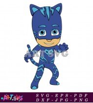 Catboy Cartoon Superhero Character Illustration SVG