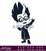 Black and White PJ Masks Coloring SVG