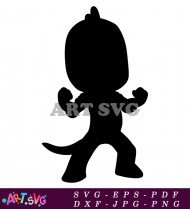 PJ Masks Cartoon Silhouette for Kids SVG