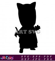 Silhouette of PJ Masks Cartoon Hero SVG