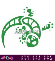 Green Gecko PJ Masks Silhouette Printable Design SVG