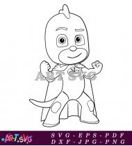 Printable PJ Masks Gekko Coloring Page SVG 2