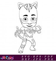 Printable PJ Masks Catboy Coloring Page SVG 2