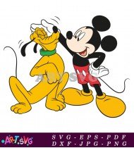 Disney Cartoon Characters Pluto With Mickey SVG