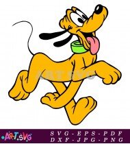 Goofy Cartoon Character Running With Tongue Out SVG 1