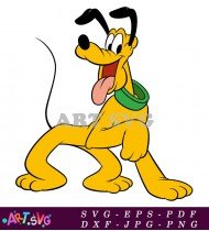 Goofy Cartoon Character Running With Tongue Out SVG 2