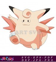 Cartoon Pokemon Wigglytuff Clipart SVG