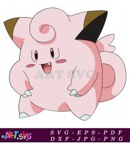 Cartoon Pink Pokemon Jigglypuff SVG