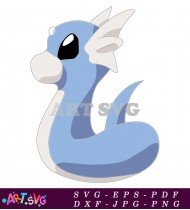 Cute Pokemon Cartoon Dragonair Art SVG