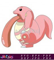 Cartoon Pink Pokemon Lickitung Drawing SVG