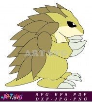 Pokemon Anime Character Illustration Cute Green Creature SVG 1