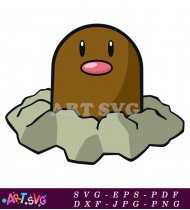 Pokemon Anime Character Illustration Cute Brown Creature SVG 3