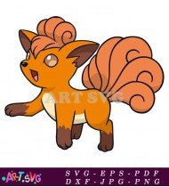 Orange Pokemon Character With Fluffy Tail SVG