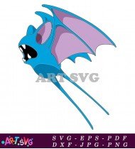 Blue Pokemon Character With Purple Wings SVG