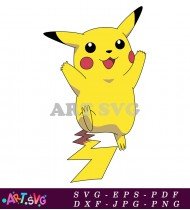 Cute Pokemon Pikachu Electric Type Mascot SVG 1