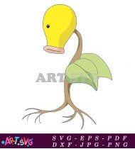 Pokemon Grass Type Character Bellsprout SVG 2