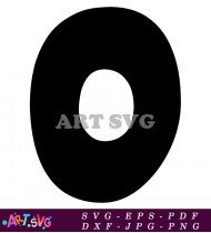 Black Circle with a White Inner Circle SVG