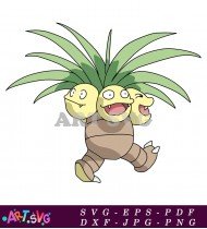 The Legendary Grass Type Pokemon With Four Heads SVG